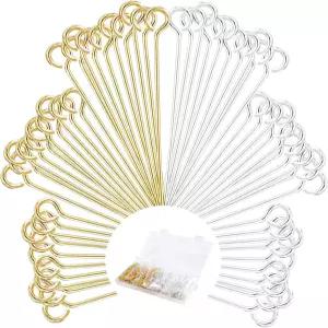 주얼리 제작용 핀 900개 30mm 40mm 50mm DIY 공예 귀걸이 팔찌 목걸이 펜던트 용품(골드 실버)