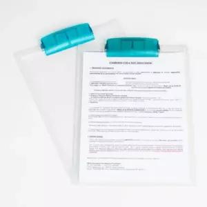 블루 N 투명 클립보드 서류철 결재판 시스맥스 페이퍼 펜꽂이 문서