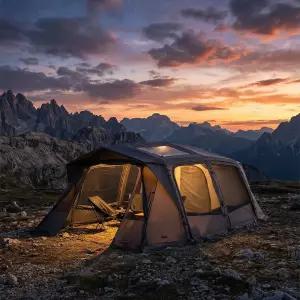 카즈미 캠핑 에어텐트 AON 알비온 리빙쉘 거실형 터널형