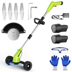 충전예초기 무선 제초기 세트 | 초경량 잔디깎이 배터리 2개 포함 분리형 휴대용 정원용 가정용 벌초 기계