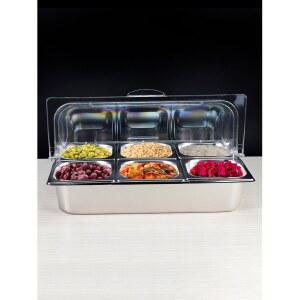 미니 반찬 냉장고 저온 재료 보온 테이블 부페 반찬통 반찬냉장고 영업용 보관 3구