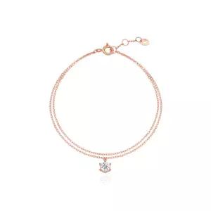 [롯데백화점]티르리르 싱글 라운드 큐빅 실버핑크 팔찌 TBSSVP10678M