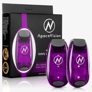 LED 안전등(2팩) - 러너 개 자전거 걷기 보트 카약 유모차 등을 위한 스트로브/런닝 라이트 클립 반사 기어