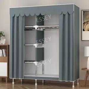 시스템행거 조립식 비키니옷장 옷걸이행거 드레스룸 철제 커튼행거 고정식