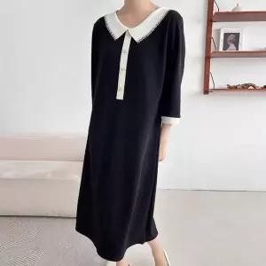 아이우먼 센티심플배색카라원피스 BST935M502 빅사이즈 (31546443A)