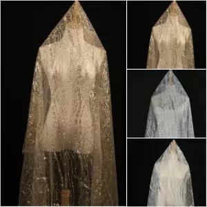 웨딩드레스 장식 망사 천 레이스 원단 스팽글