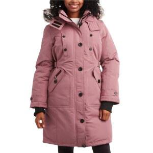 웨더 기어 여성용 롱 퍼퍼 코트 헤비급 윈드 워터 저항 인조 모피 후드 파카 겨울 재킷