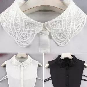 여자 승마 이너 셔츠 가짜 블라우스 카라 넥 케이프 oWE7+2DIG