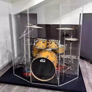 드럼 아크릴 방음판 투명 파티션 합주 연습실 커버