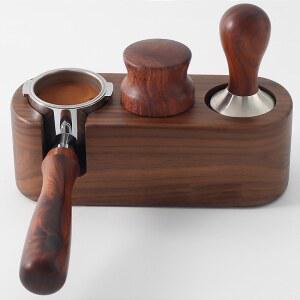 커피 레벨링툴 보관 커피채널링 월넛 51mm 채널링 세트 바텀리스