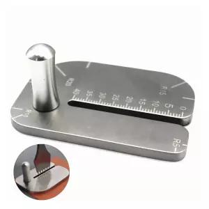 판시욘 가죽 스티칭 펀치 보조판 스테인리스 스틸 당김판 다이아몬드 끈 끌 또는 공예 작업용 철 보조