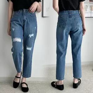 [하프클럽/아이우먼]위쉬몰 LO 오픈구제청배기팬츠115(S038H603) 빅사이즈