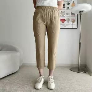 [하프클럽/아이우먼]아이우먼 솔슬림스판8부배기팬츠 LOS088M603 빅사이즈