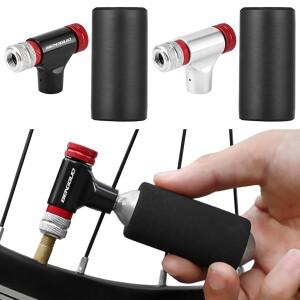 CO2 자전거 타이어 팽창기 펌프 헤드 Schr  Presta MTB 도로 용 스폰지 커버가 미니 소형 인젝터