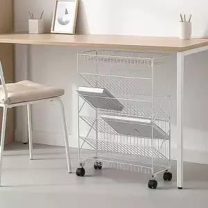 히키스 스틸 트롤리 이동식 책꽂이 매장 공간활용 북카트