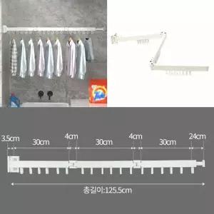 3단 SLF316Y5 폴딩 벽걸이 빨래건조대 화이트 이불건조대