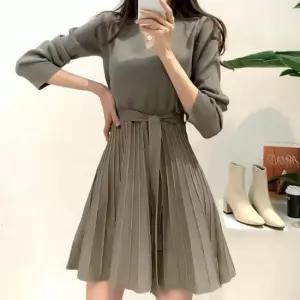 플레어원피스 걸리쉬 단정한 플레어 봄 원피스 오피스룩 하객룩