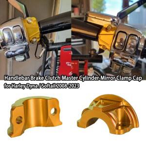 호환 부품 퍼치 클램프 오토바이 블랙 핸들 바 브레이크 클러치 마스터 실린더 미러 캡 마운트 브래킷 Dyna Softail 2008
