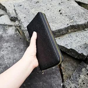 블랙 고품격 스타일리쉬 지퍼 클러치백 장지갑 지갑 가죽 고급 여성 인조 선물 선물용