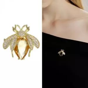 크리스탈 벌 브로치 여자 옷핀