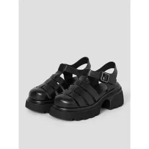 빈폴 액세서리 BEANPOLE ACCESSORY 캐쥬얼 피셔맨 플랫폼 샌들 - 블랙