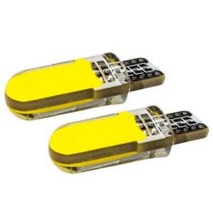2PCS T10 W5W LED 전구 194 501 12 칩 COB 실리콘 쉘 자동차 마커 라이트 슈퍼 밝은 실리카 젤 웨지 턴 사