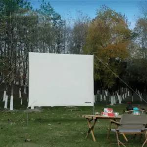 야외 캠핑 이동식 빔스크린 스크린 자동차 대형 휴대용 천막 프로젝터 영화