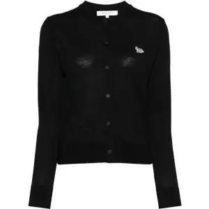 (당일) 24FW 메종키츠네 베이비 폭스 블랙 울 여성 가디건 MW00507KT1036 P199