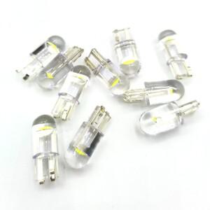 10PCS  T10 W5W 168 501 2825 COB LED 자동차 웨지 주차 조명 측면 도어 전구 악기 램프 번호판 빛 12V