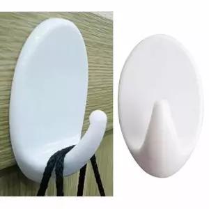 부착형 QEO762I8 플라스틱 원형행거 대형 5개행거 옷걸이 부착행거 벽걸이 부착고리