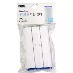 퓨어 샤워기 필터 샤워기헤드 정수 필터 리필 3개입