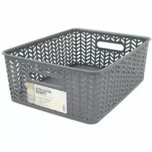 헤링본 RNZ160I4 패턴 직사각 수납 바스켓 28x36x13