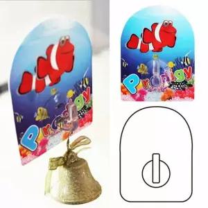 아무데나 OPX154S7 잘붙는 열대어캐릭터 매직행거 5개행거 옷걸이 부착행거 벽걸이 부착고리