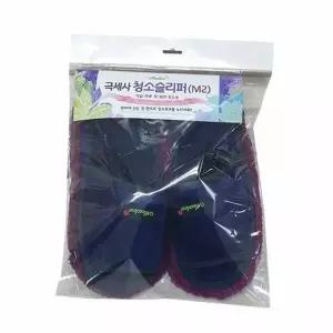 간편한 POO253C0 극세사 청소 슬리퍼 걸레슬리퍼 청소슬리퍼