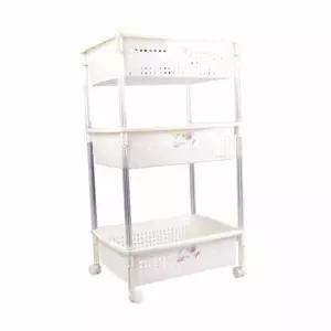 다용도 RDF290L8 이동식 선반 트롤리 3단 대 수납선반 바퀴선반