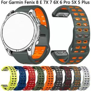 Garmin Fenix 8 E 7 7X 6 6X Pro 5 5X Plus 스마트 워치 밴드 Epix Gen 2 51mm 47mm 955 945 실리콘 브레이