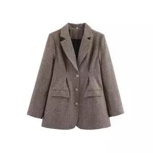 모직 여성용 트윌 가을겨울 재킷 데일룩 정장 코트 DAOL4