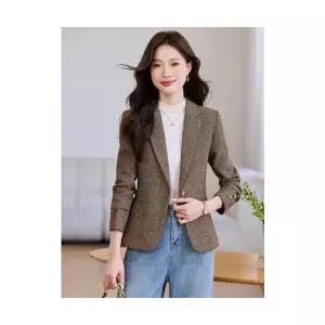 빈티지 가을 오피스룩 겨울 여성 모직 데일룩 코트 정장 상의 재킷 DAOL4