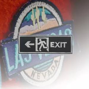 찍찍이 밀리터리 패치 와펜 EXIT 야광군인용품 밀리터리룩 소품 군용 군복 부착용와 찍찍이와 가방와 아미