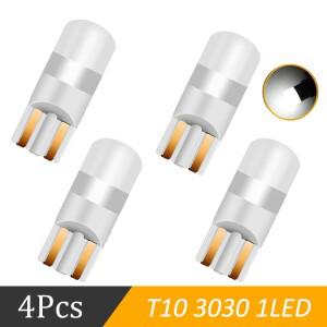 24Pcs T10 LED W5W 자동차 빛 슈퍼 밝은 인테리어 부품 전구 6000K 흰색 번호판 램프 돔 읽기 12V