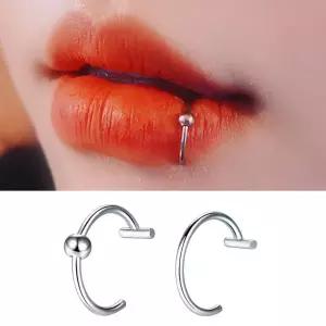 여성 데일리 입술 가짜 피어싱 페이크 링 입찌