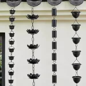 레인 체인 한옥 처마집 동 구리 직배 연한 야외 지붕 합금