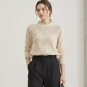 레코브 (레코브) 펀칭 레이스넥 니트(LC31C9KN903X)