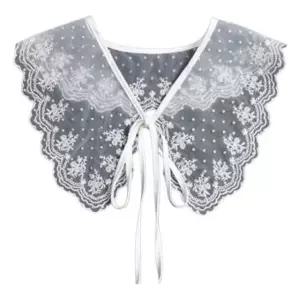 레이스 넥케이프 스카프 탈부착 가능한 여성용 패션 아이템