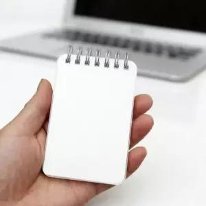 [문구] 투명 커버 무지 노트 스프링 포켓 메모 수첩 작은 휴대용