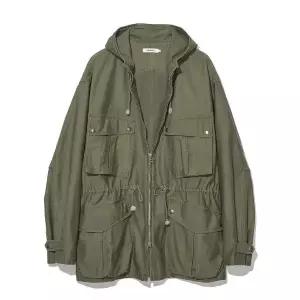 4월 1일 배송 파르티멘토 PARTIMENTO 백 사틴 후디드 필드 파카 카키 PY-26152 KH 420975