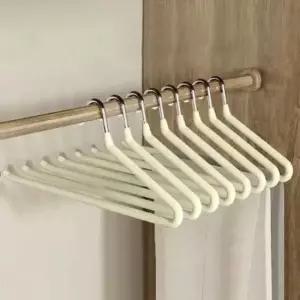 [생활] 바지걸이 옷걸이 코팅 제트 논슬립 아이보리 10p세트