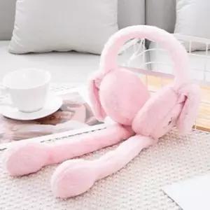 겨울귀마개 겨울 방한 보온 외출 아동 어른 움직이는 토끼 귀마개