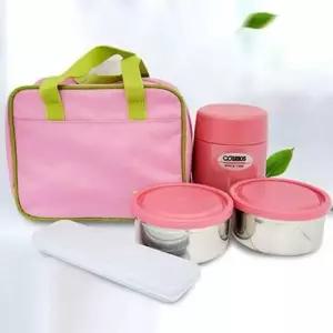 도시락통 코스모스 웰빙 보온도시락 밥통 반찬통 도시락