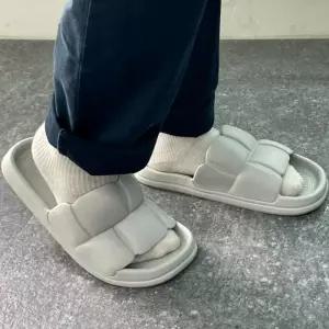 [라일리] Rly 남성용 뚱카롱 쿠션 슬리퍼 그레이 쿠션슬리퍼